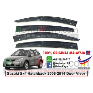 Suzuki SX4 Hatchback (1st Gen) 2006-2014 AG Door Visor Air Press Wind Deflector (Big 12cm Width)